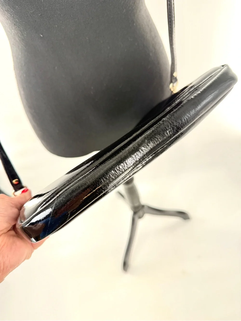 Kate Spade Bryce Black Patent Leather Flicker iPad Pouch Crossbody Bag Clutch